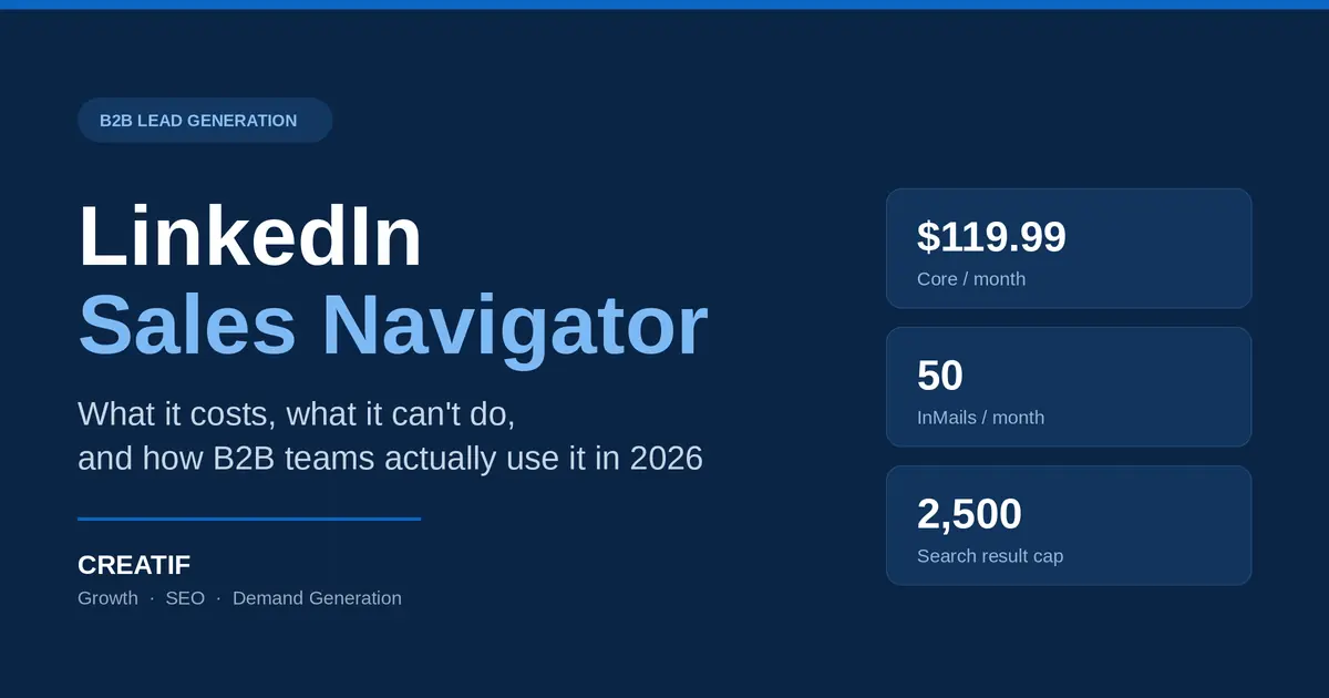 LinkedIn Sales Navigator 2026 guide for B2B lead generation
